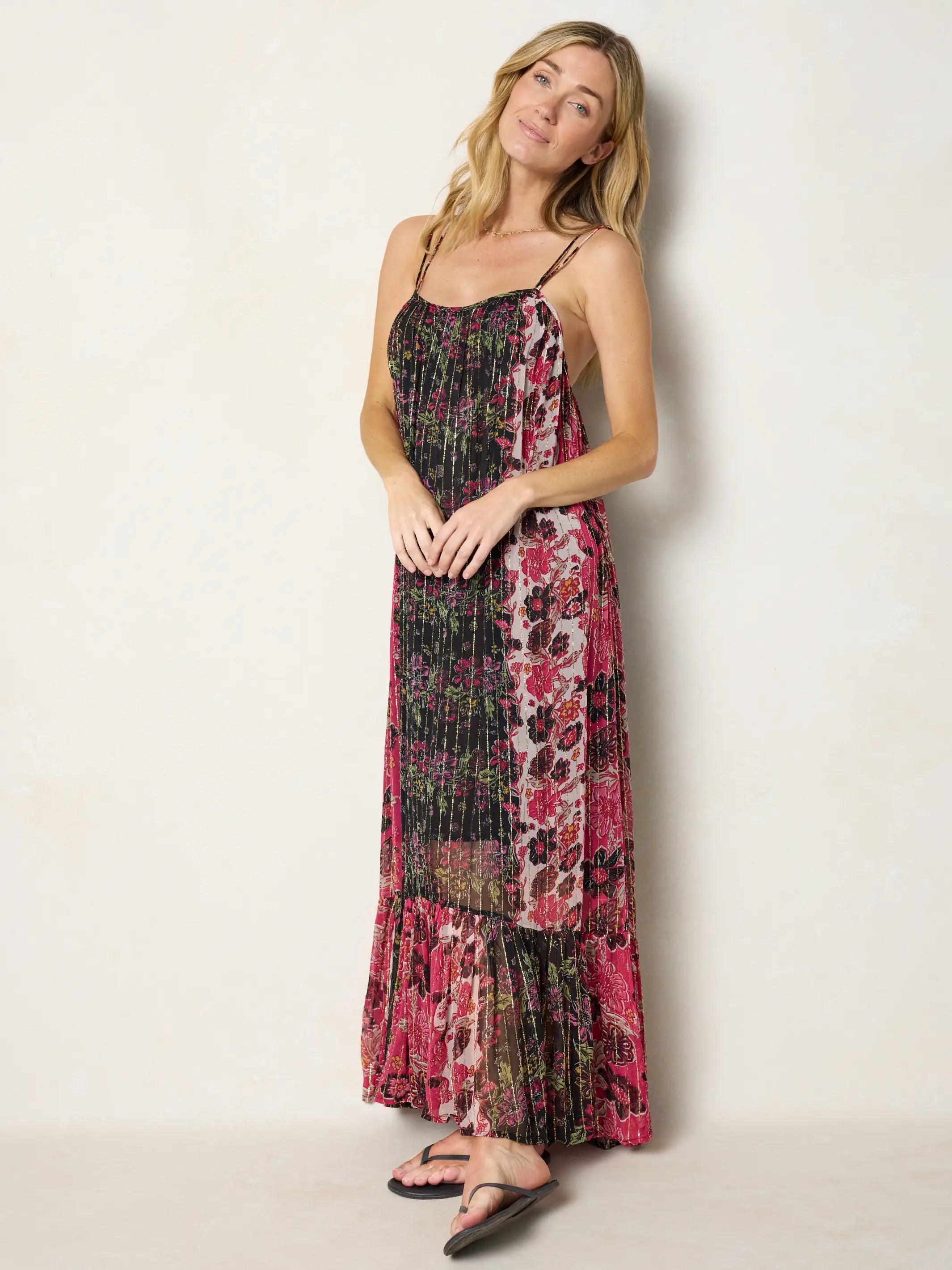 Alice Maxi Dress - Stella Blooms Pink