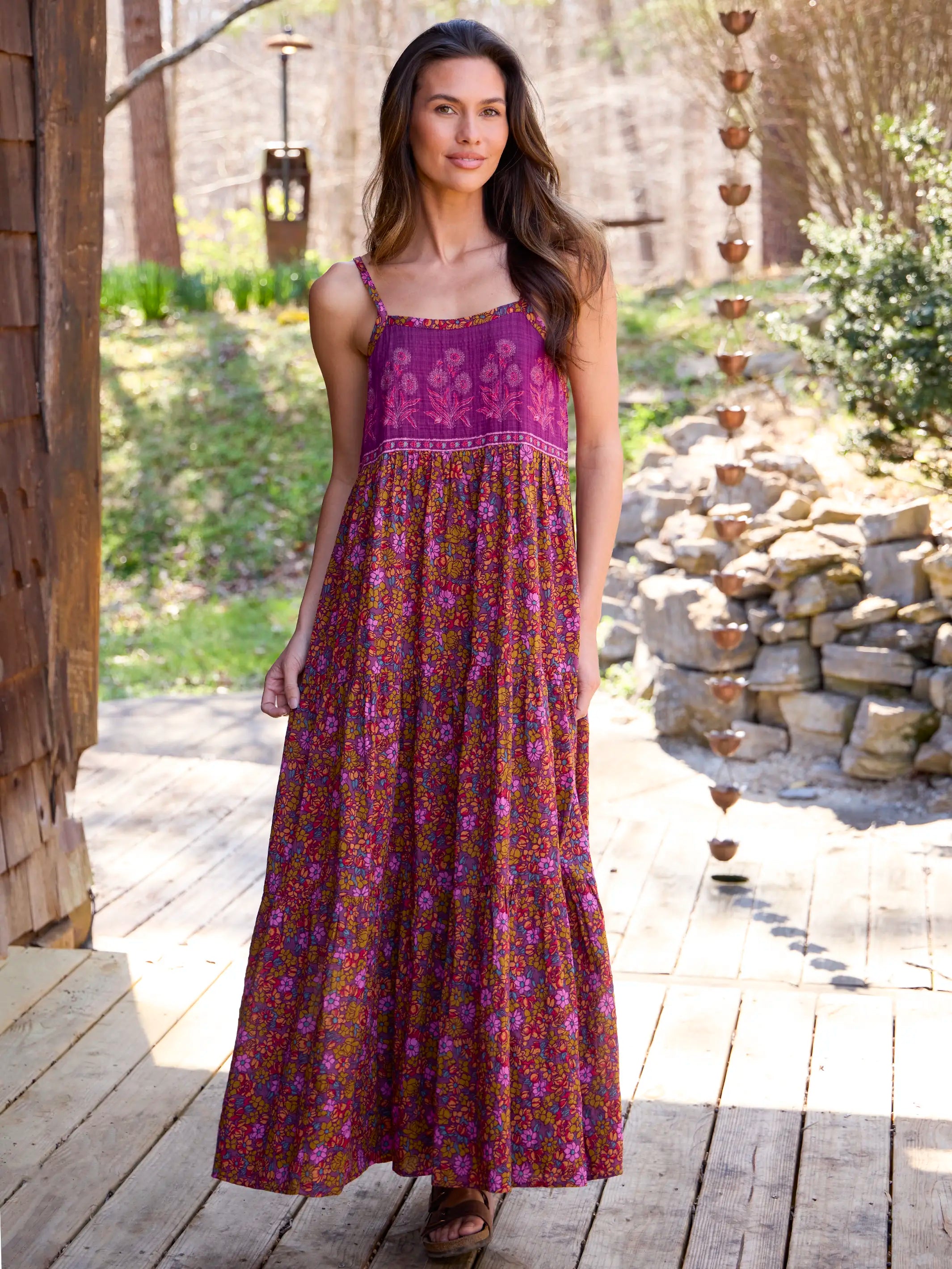 Maddie Maxi Dress - Lush Lilies Plum