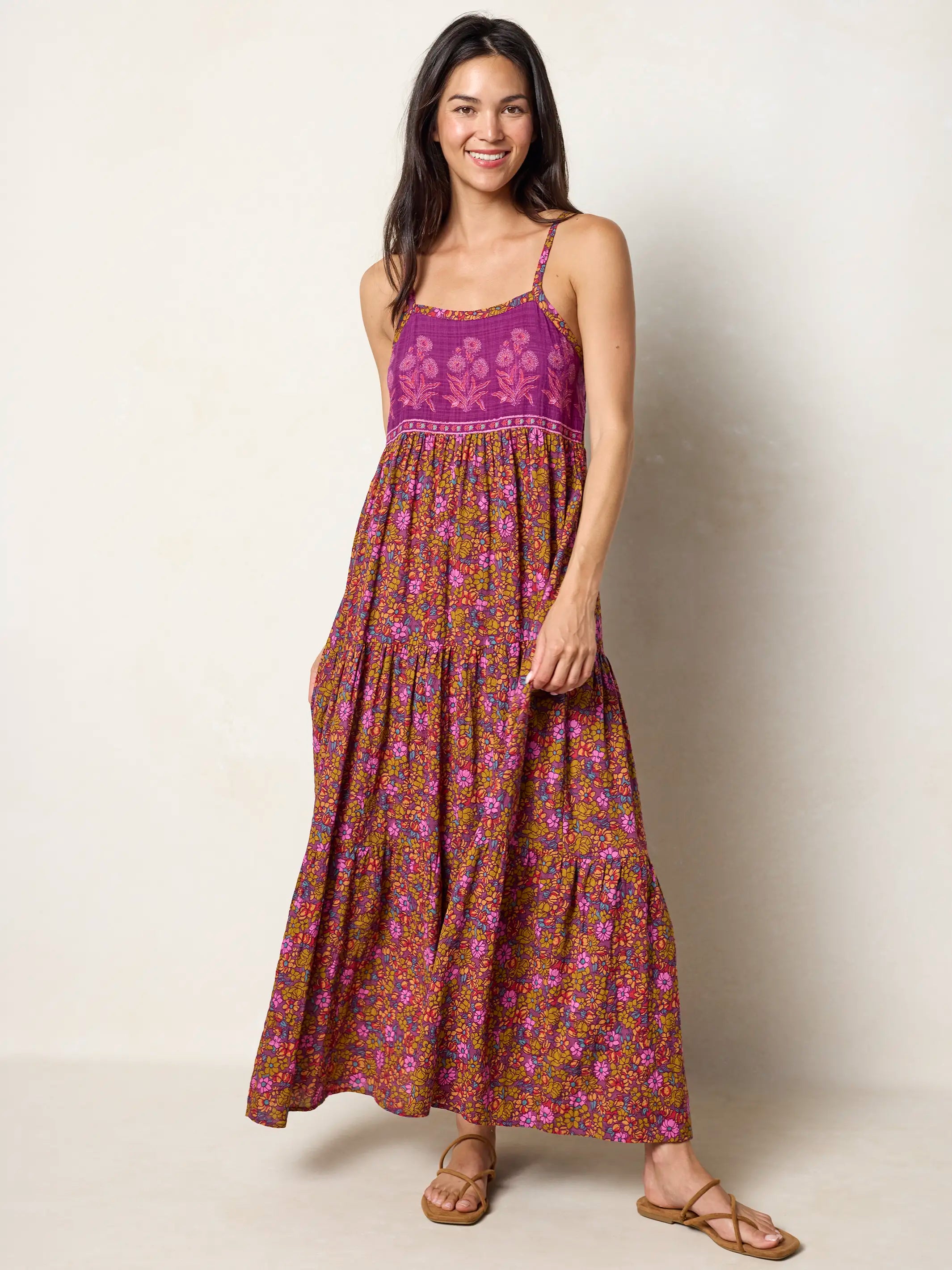 Maddie Maxi Dress - Lush Lilies Plum