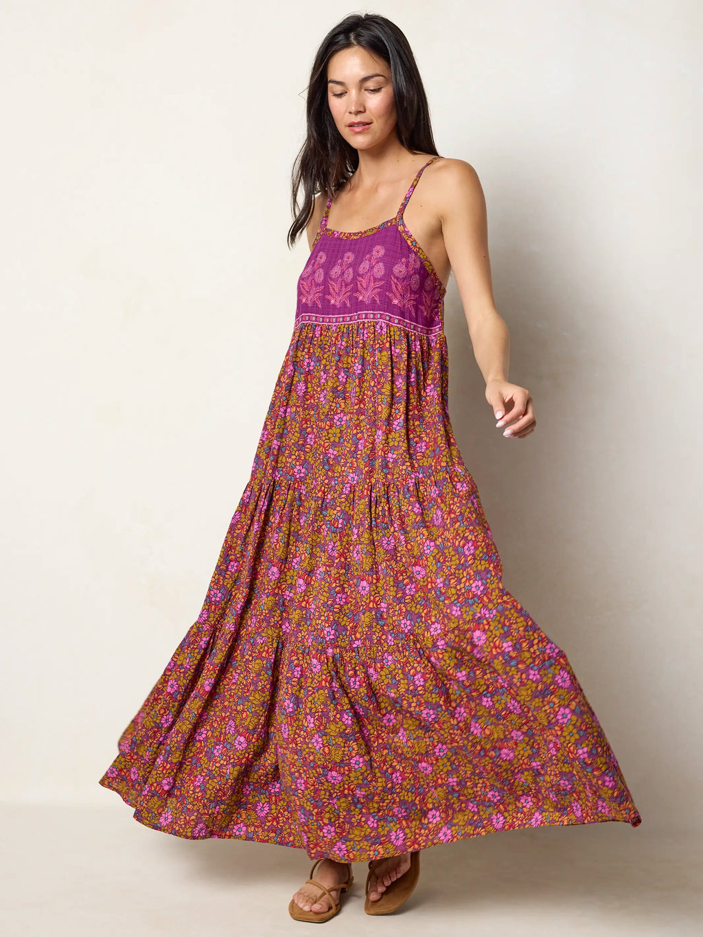 Maddie Maxi Dress - Lush Lilies Plum