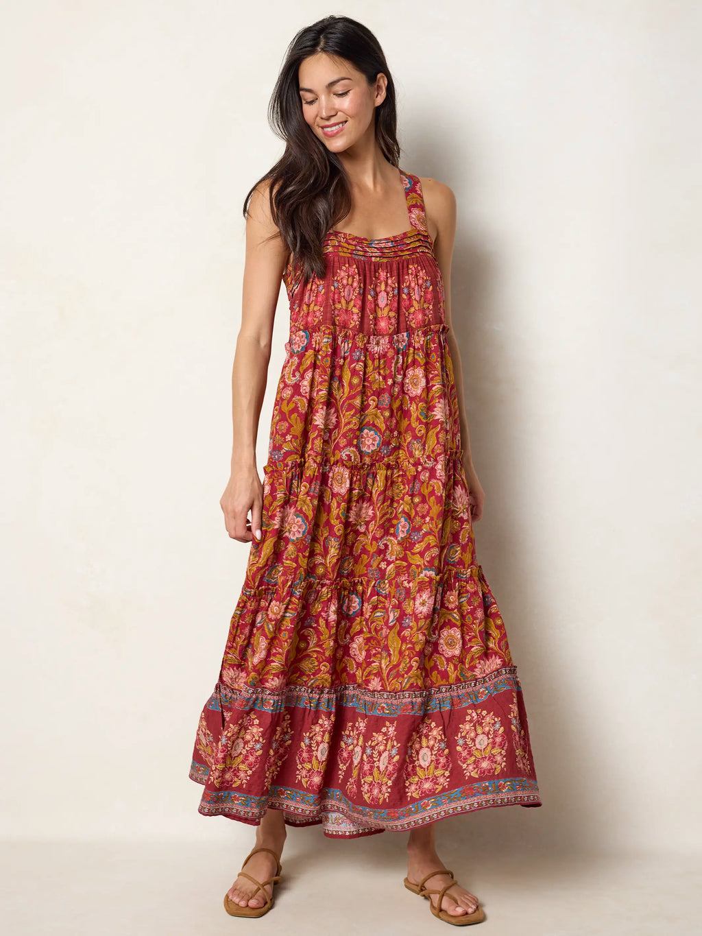 Kate Maxi Dress - Sunnyfield Floral Red