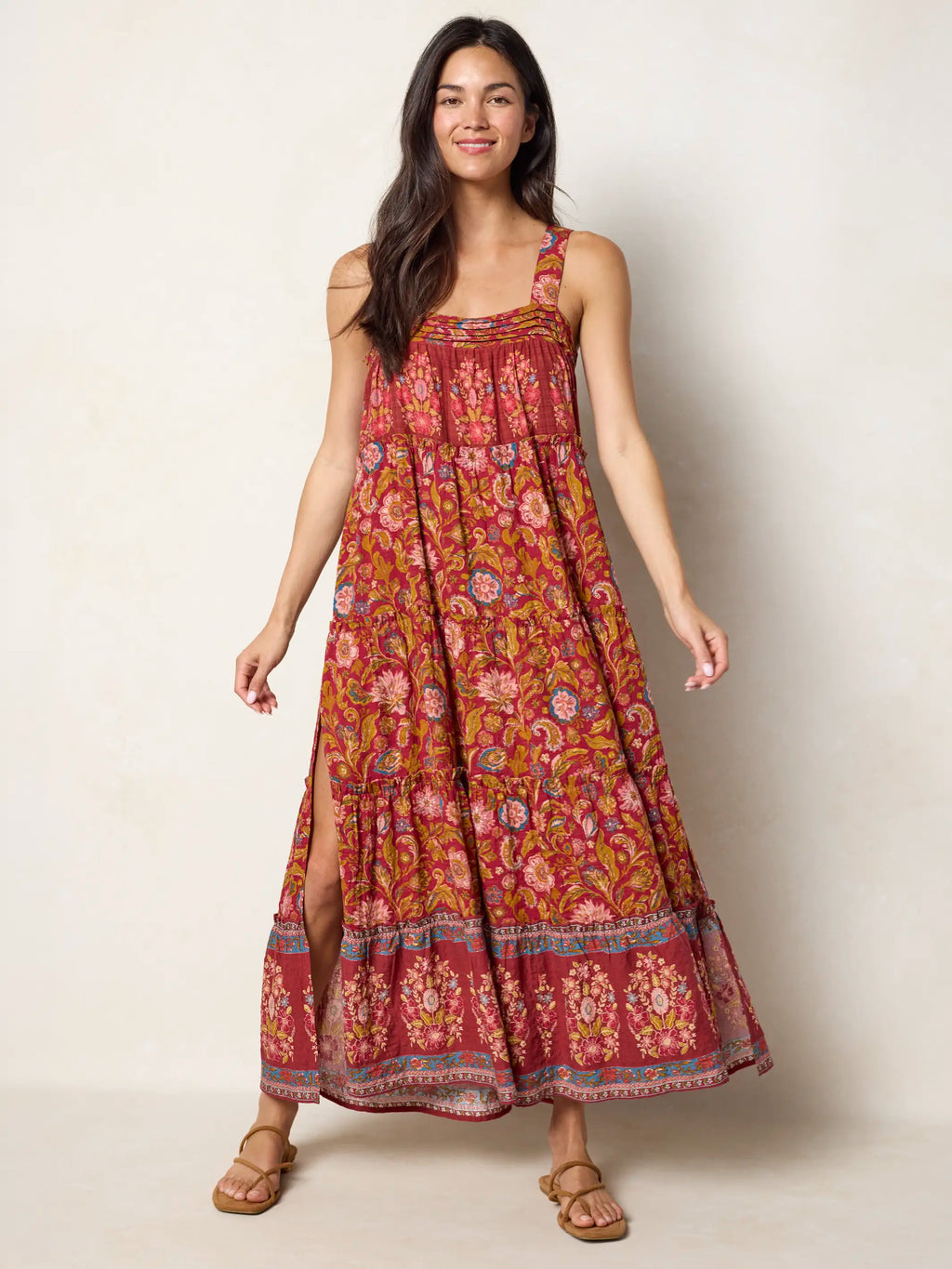 Kate Maxi Dress - Sunnyfield Floral Red