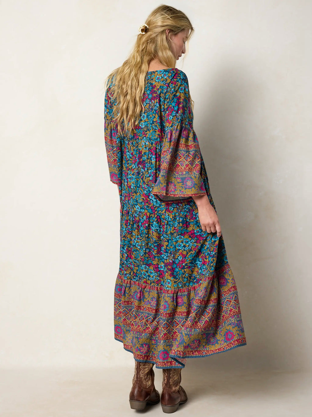 Charlotte Midi Dress - Harvest Meadow Navy