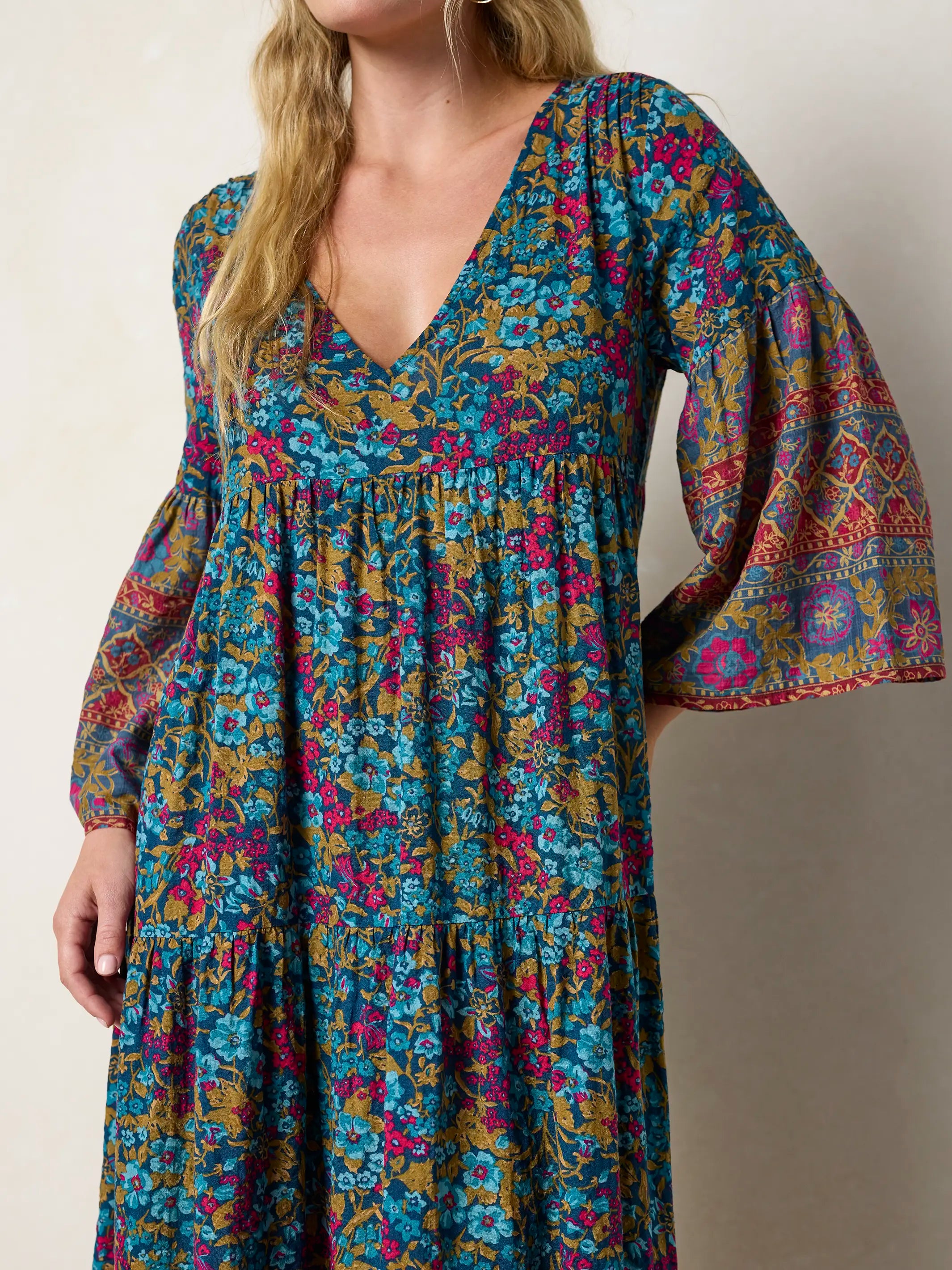 Charlotte Midi Dress - Harvest Meadow Navy