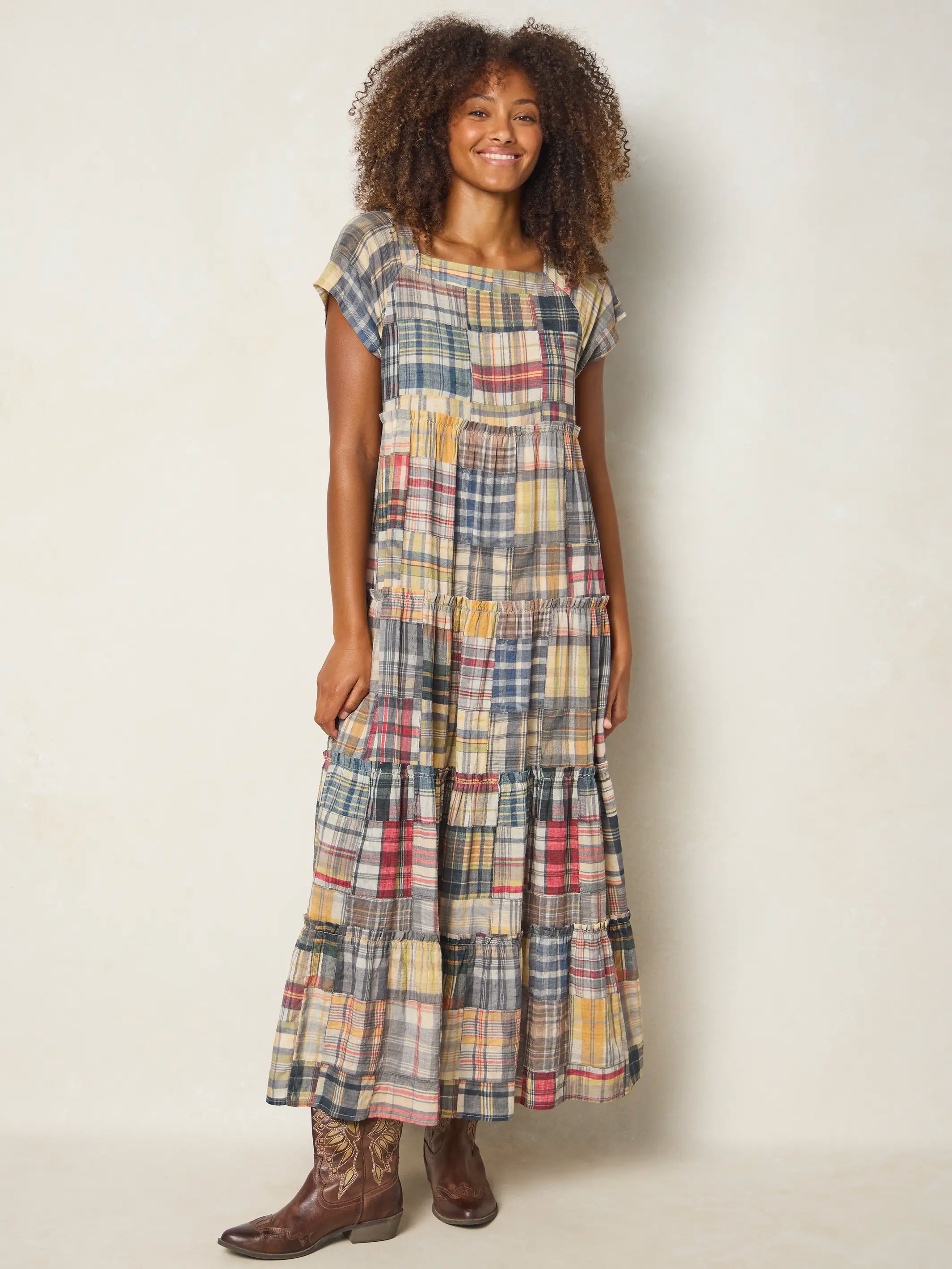 Berkley Maxi Dress - Greenfield Madras Multi