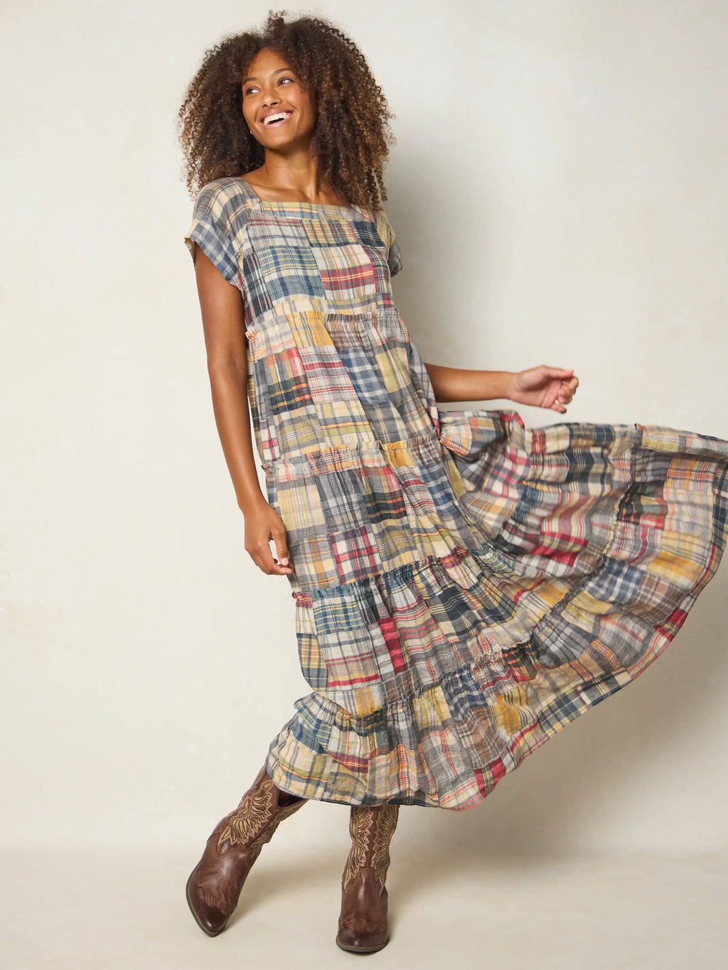 Berkley Maxi Dress - Greenfield Madras Multi