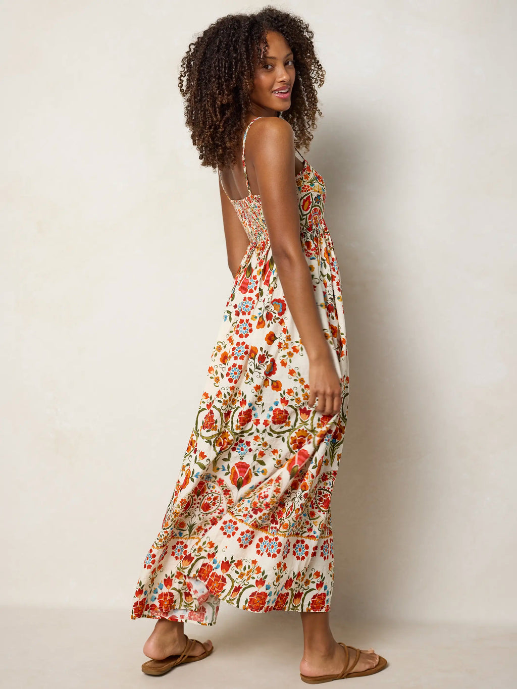 Bailey Maxi Dress - Madrid Tiles Cream