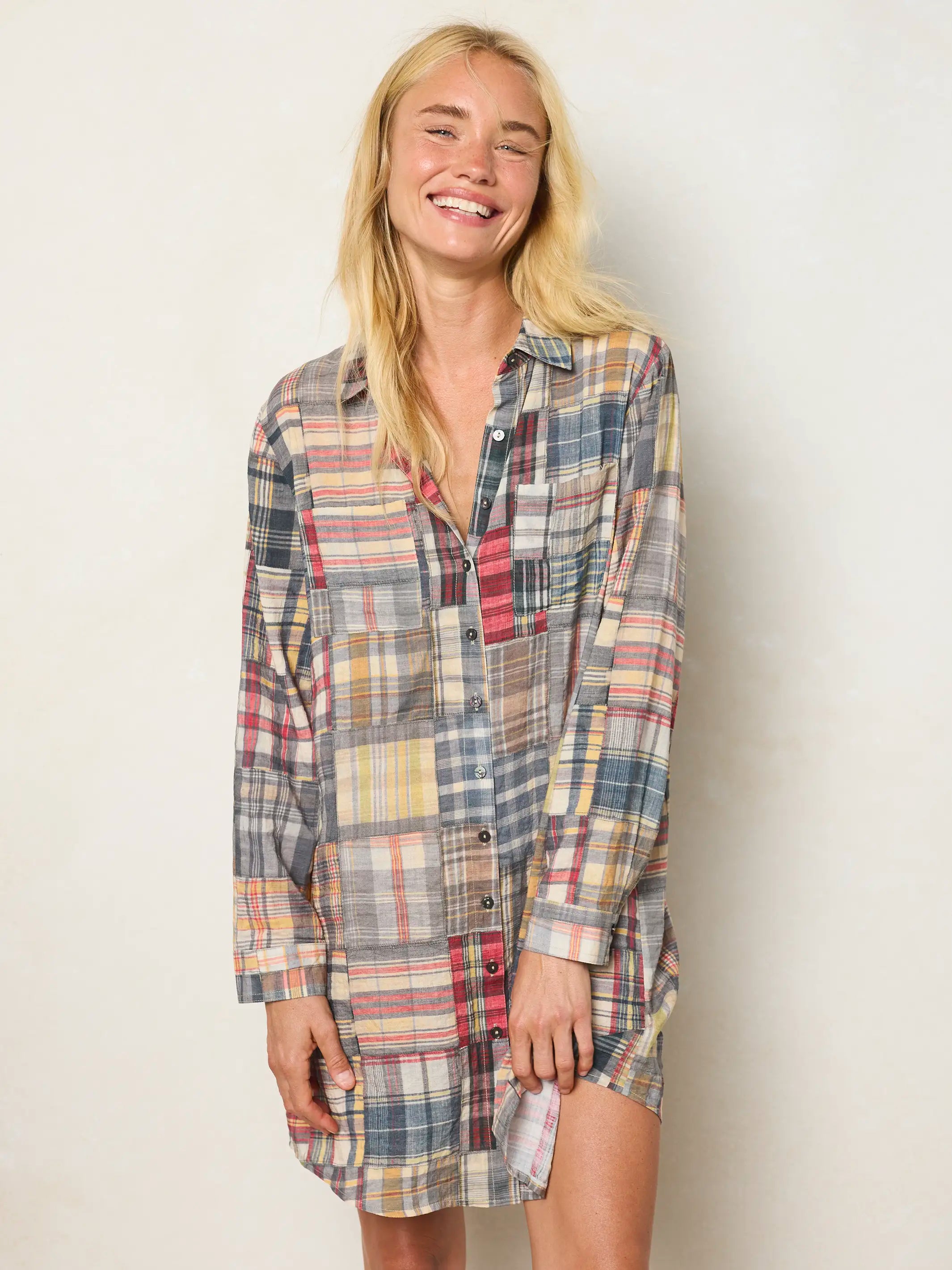 Rocky Mini Dress - Greenfield Madras Multi