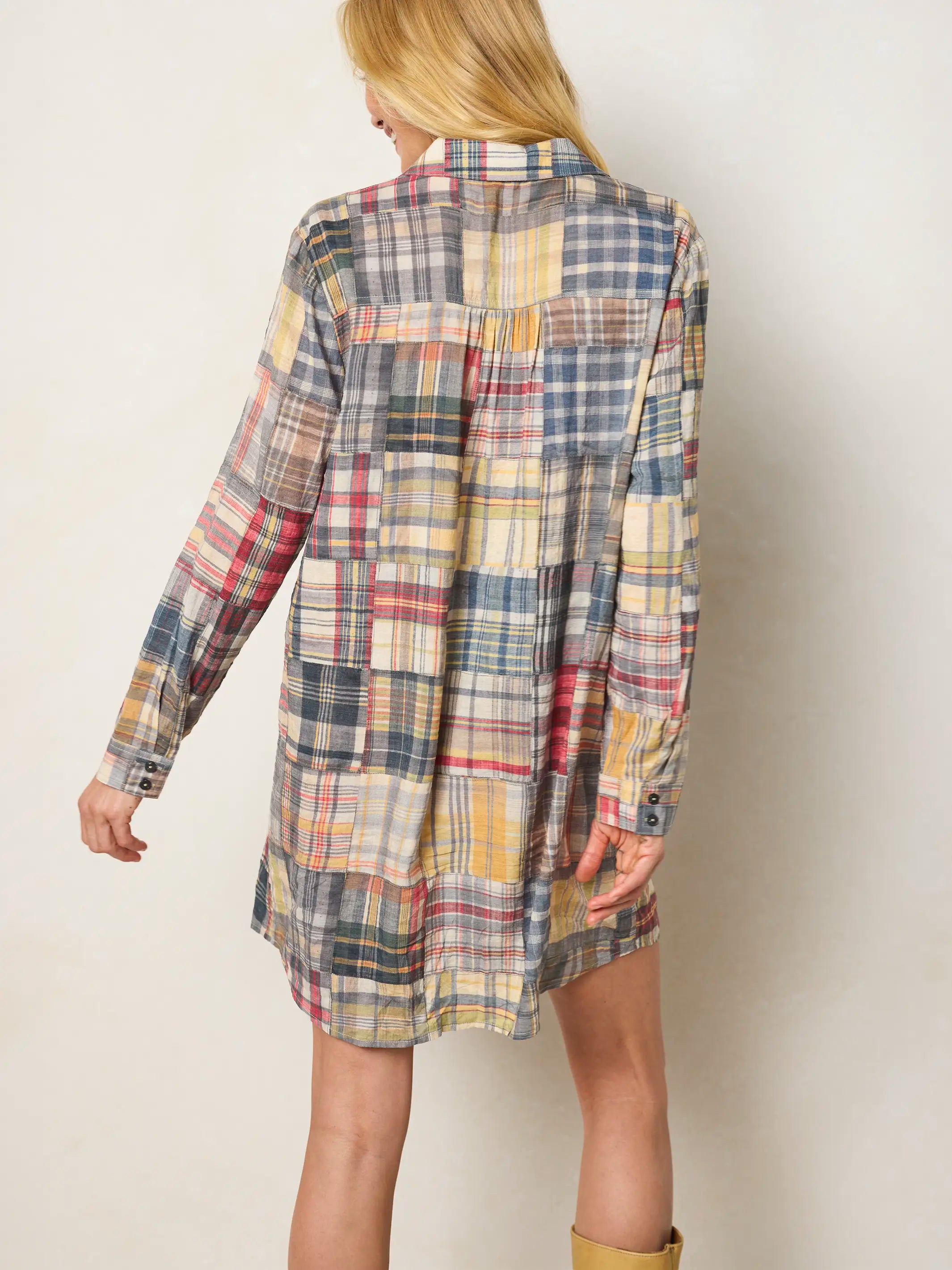 Rocky Mini Dress - Greenfield Madras Multi