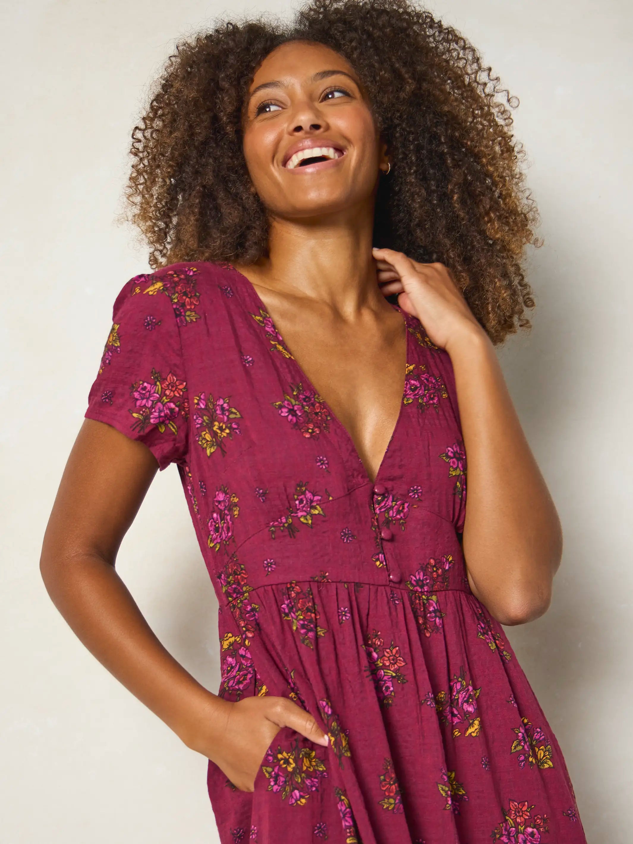 Evangeline Maxi Dress - Flower Picking Wine