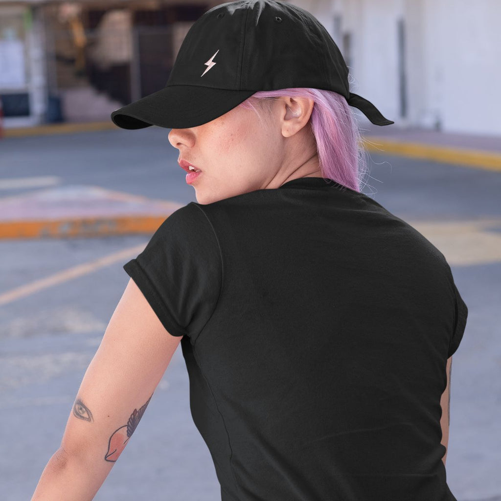 Lightning Embroidered Mom Cap