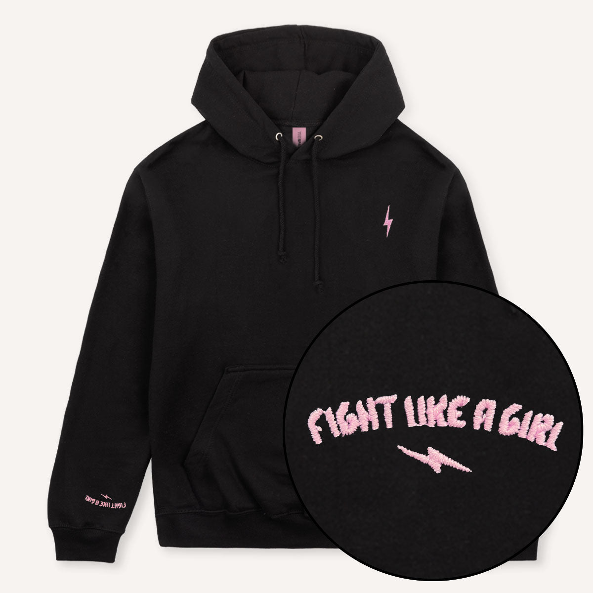 Lightning Embroidery Detail Hoodie