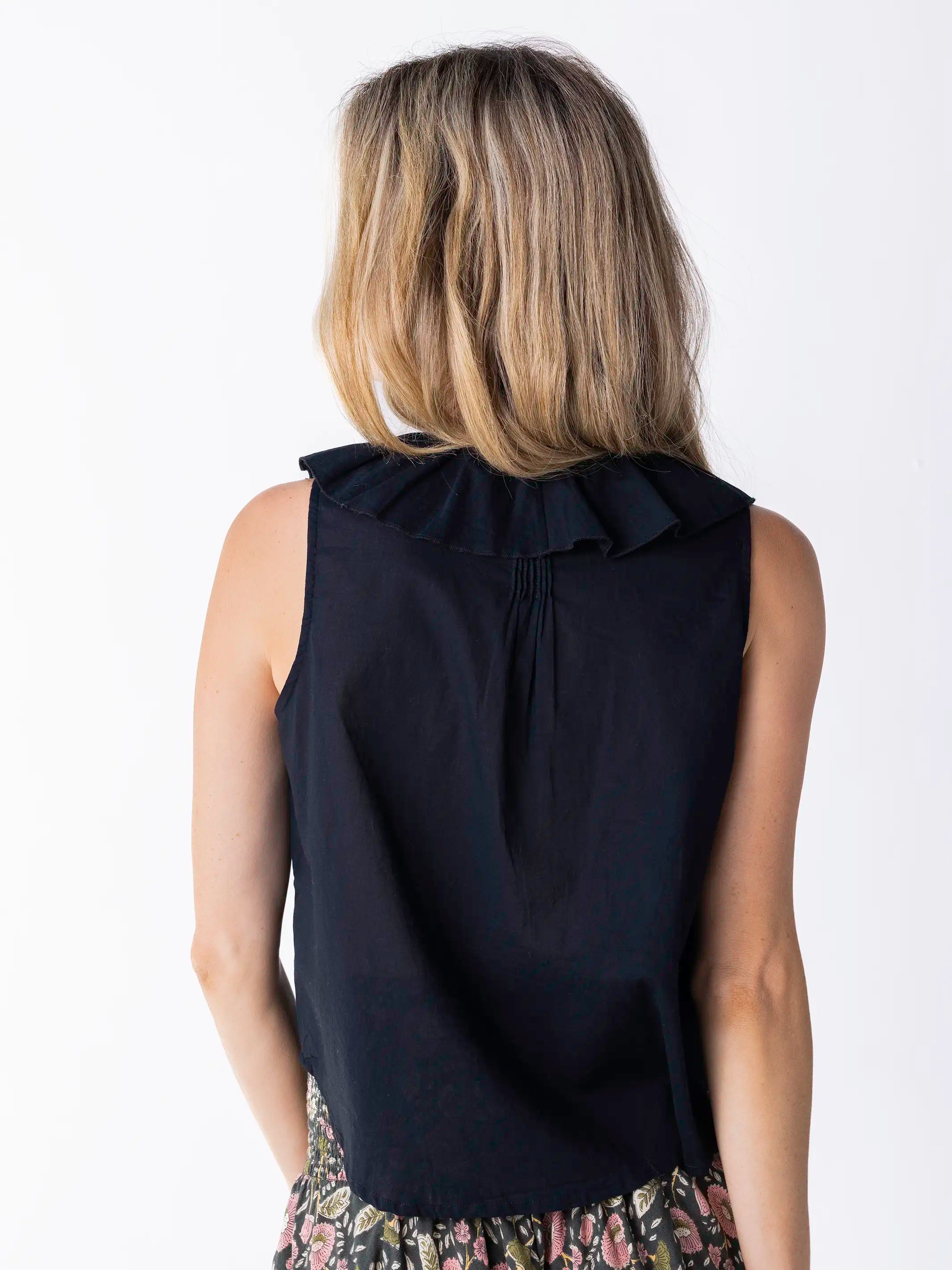 My Favorite Sleeveless Cotton Top - Black