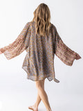 Sierra Kimono - Mustard Pink Floral