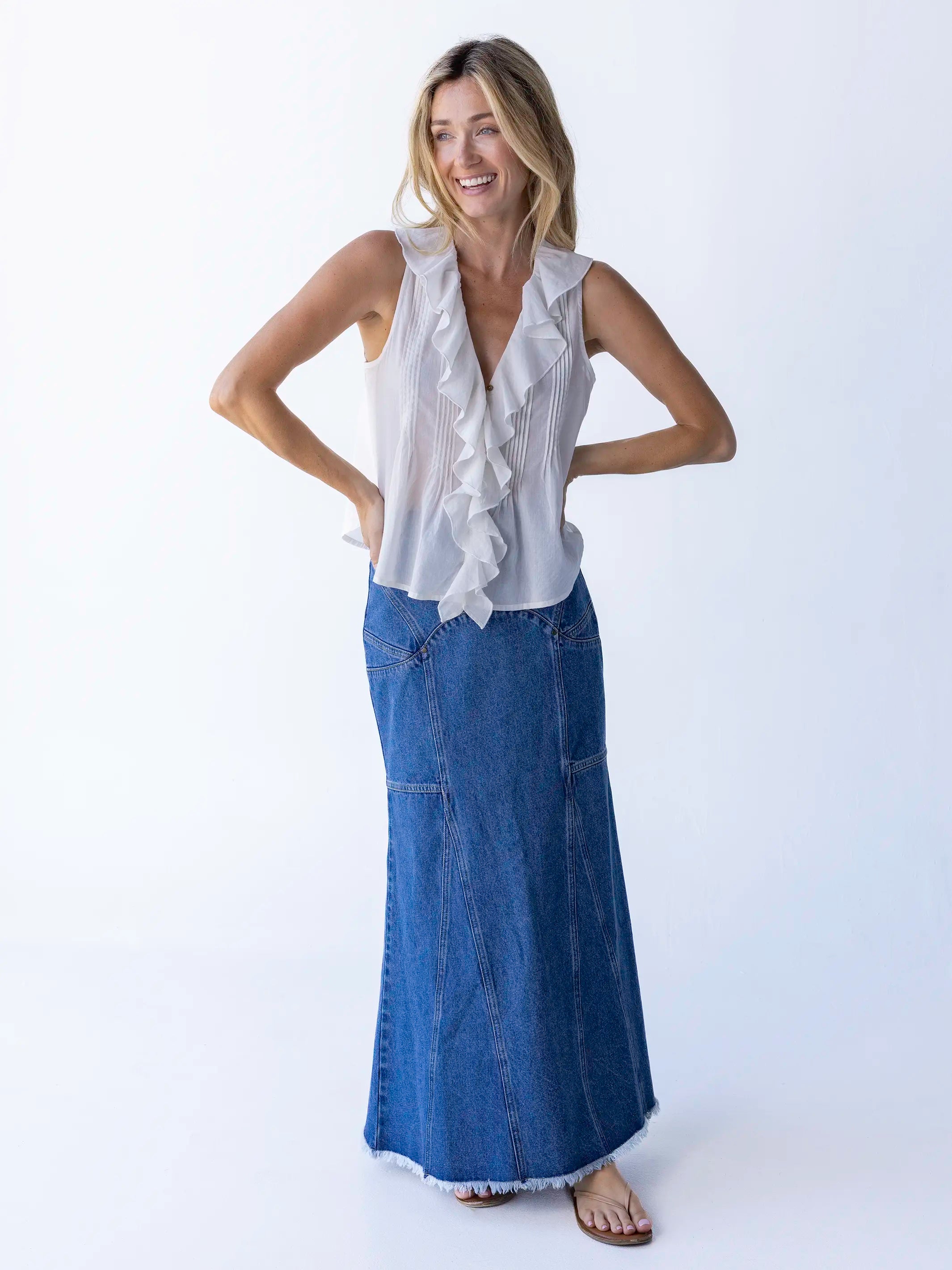 My Favorite Sleeveless Cotton Top - White