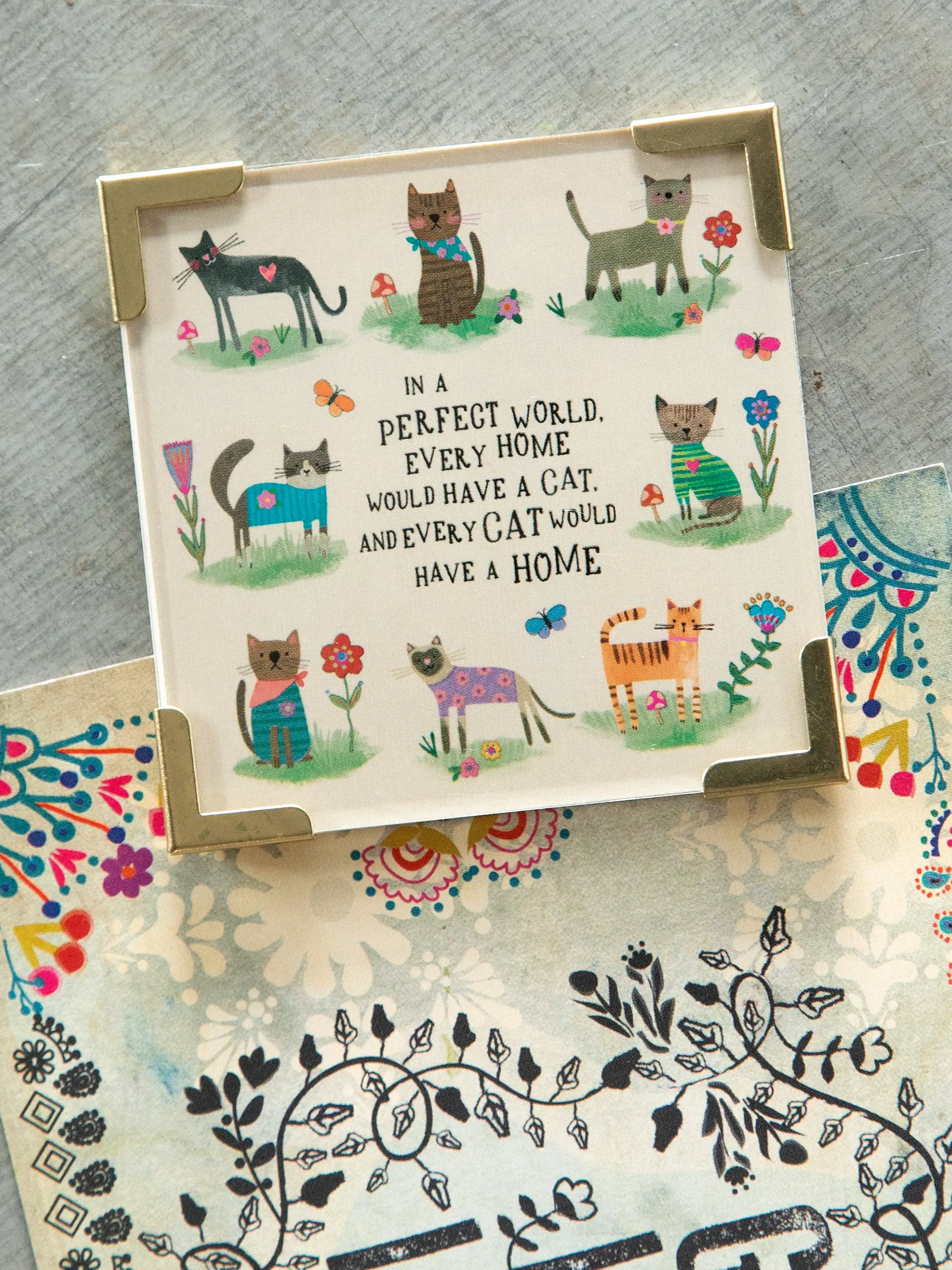 Corner Magnet Keepsake - Every Cat Has A Home