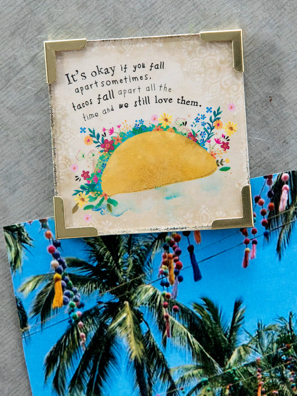 Corner Magnet Keepsake - Okay To Fall Apart