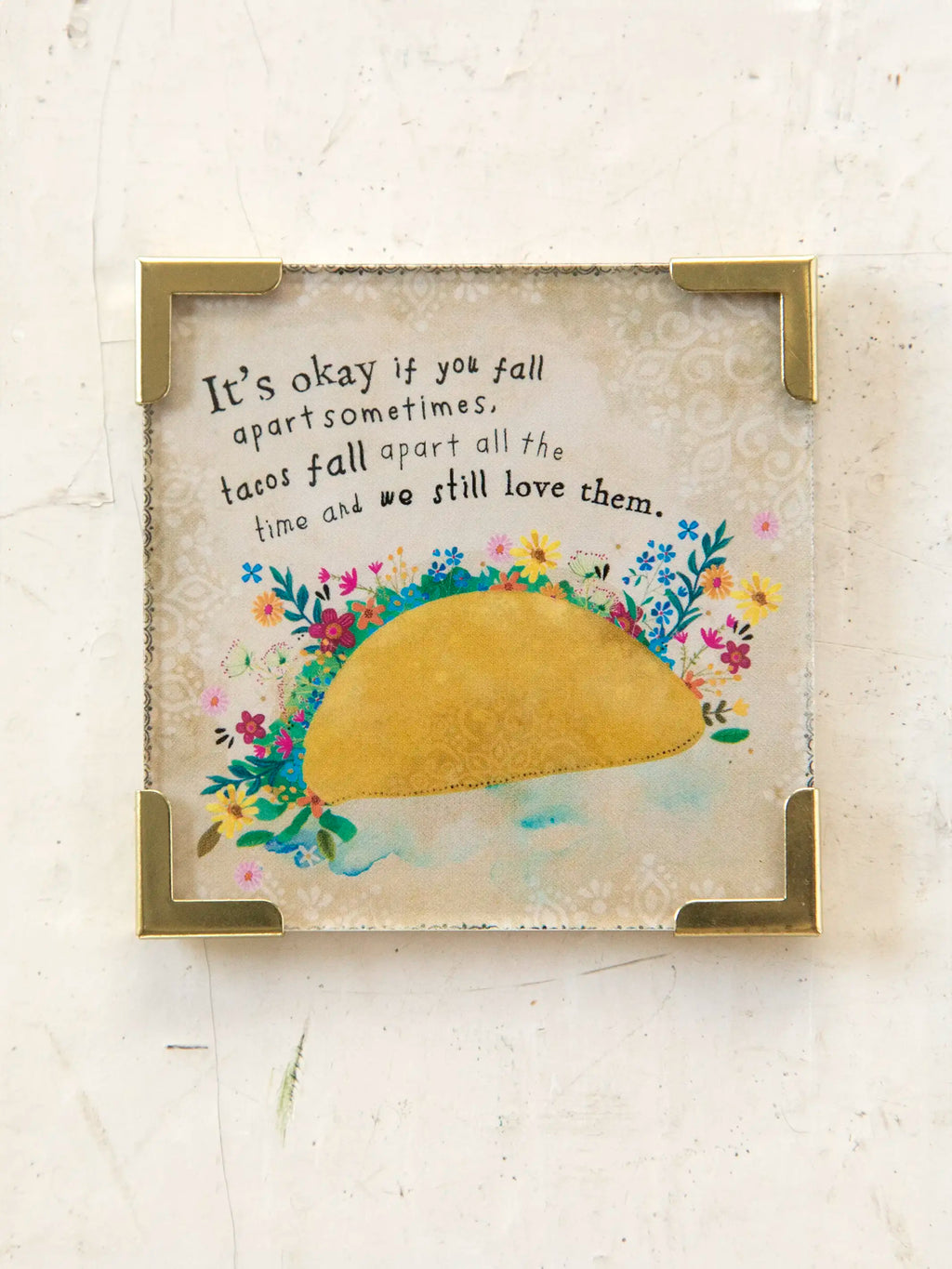 Corner Magnet Keepsake - Okay To Fall Apart