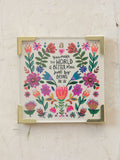 Corner Magnet Keepsake - Cream You Make The World Better
