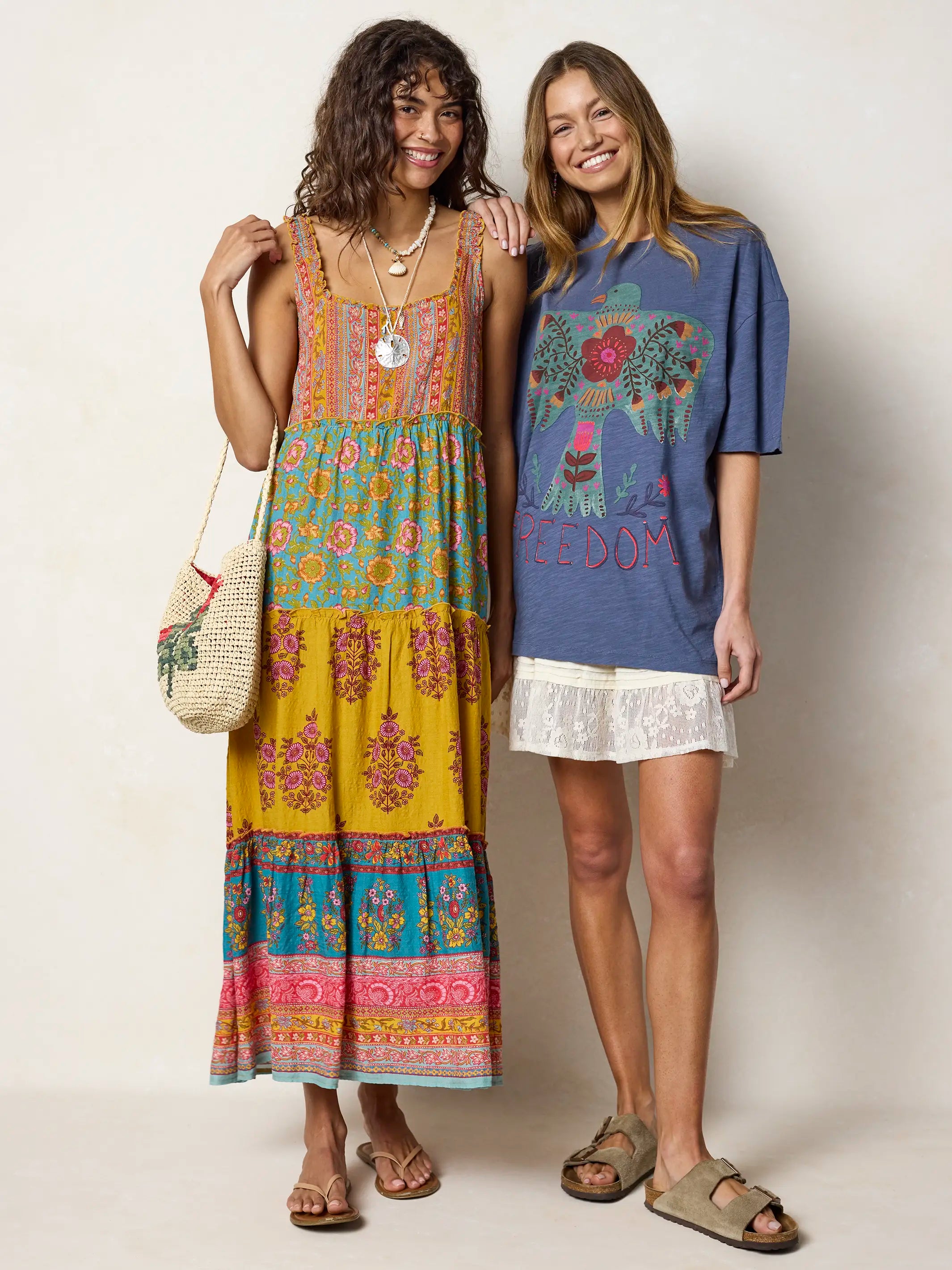 Adele Maxi Dress - Wildflower Medallion Gold