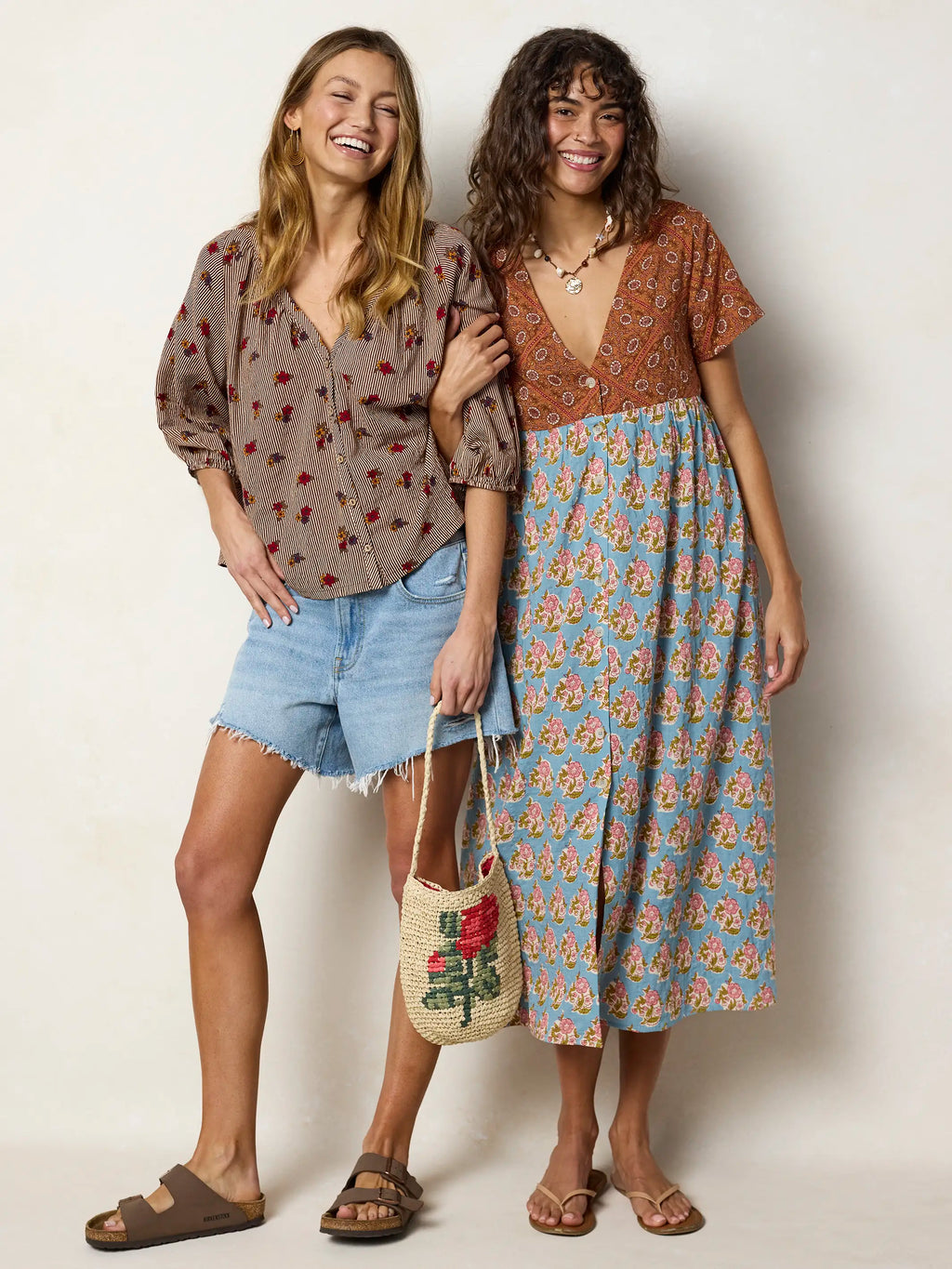 Cotton Denim Shorts - Light Wash