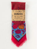 Printed Cotton Bandana - Burgundy Spring
