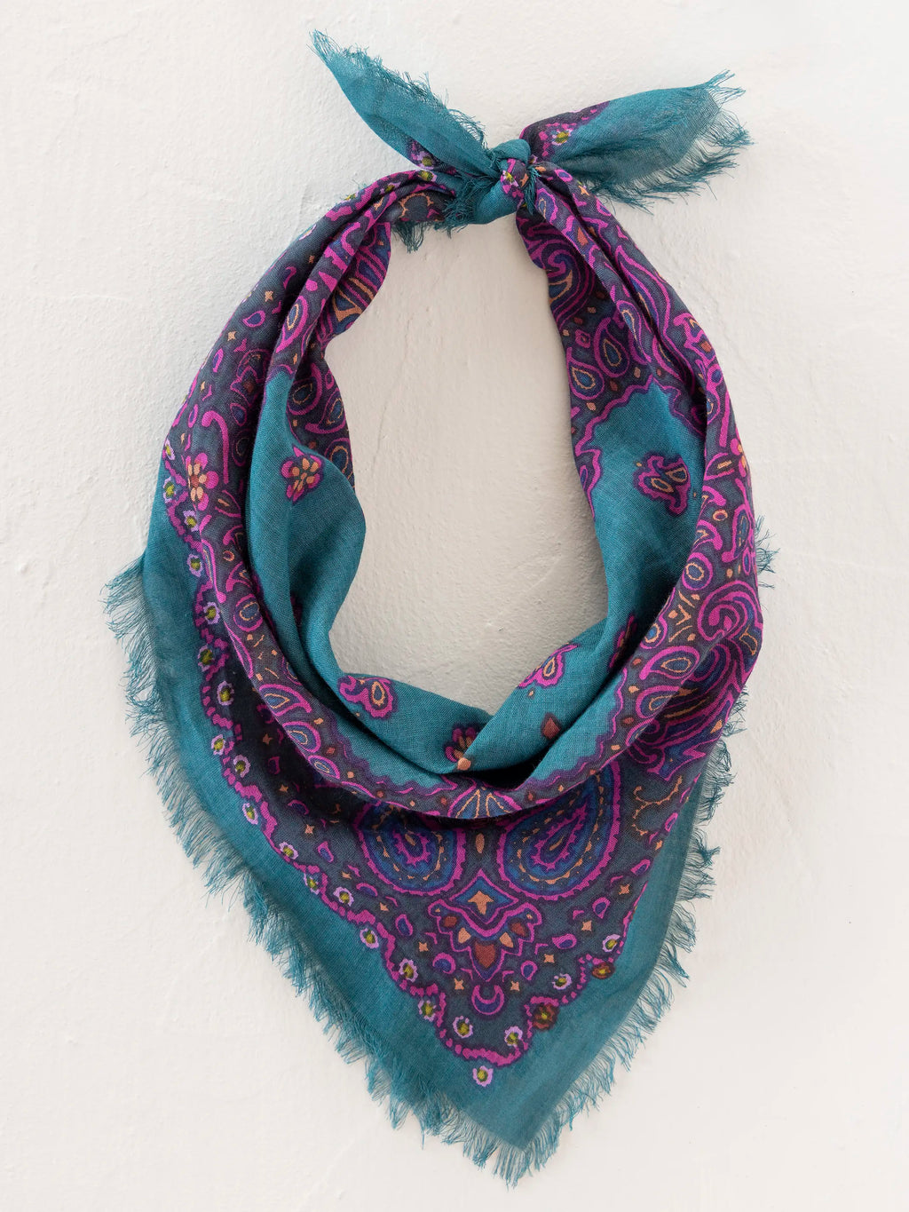 Printed Cotton Bandana - Charcoal Brimfield