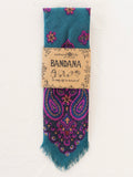 Printed Cotton Bandana - Charcoal Brimfield