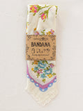 Printed Cotton Bandana - Sweet Blossoms Pink