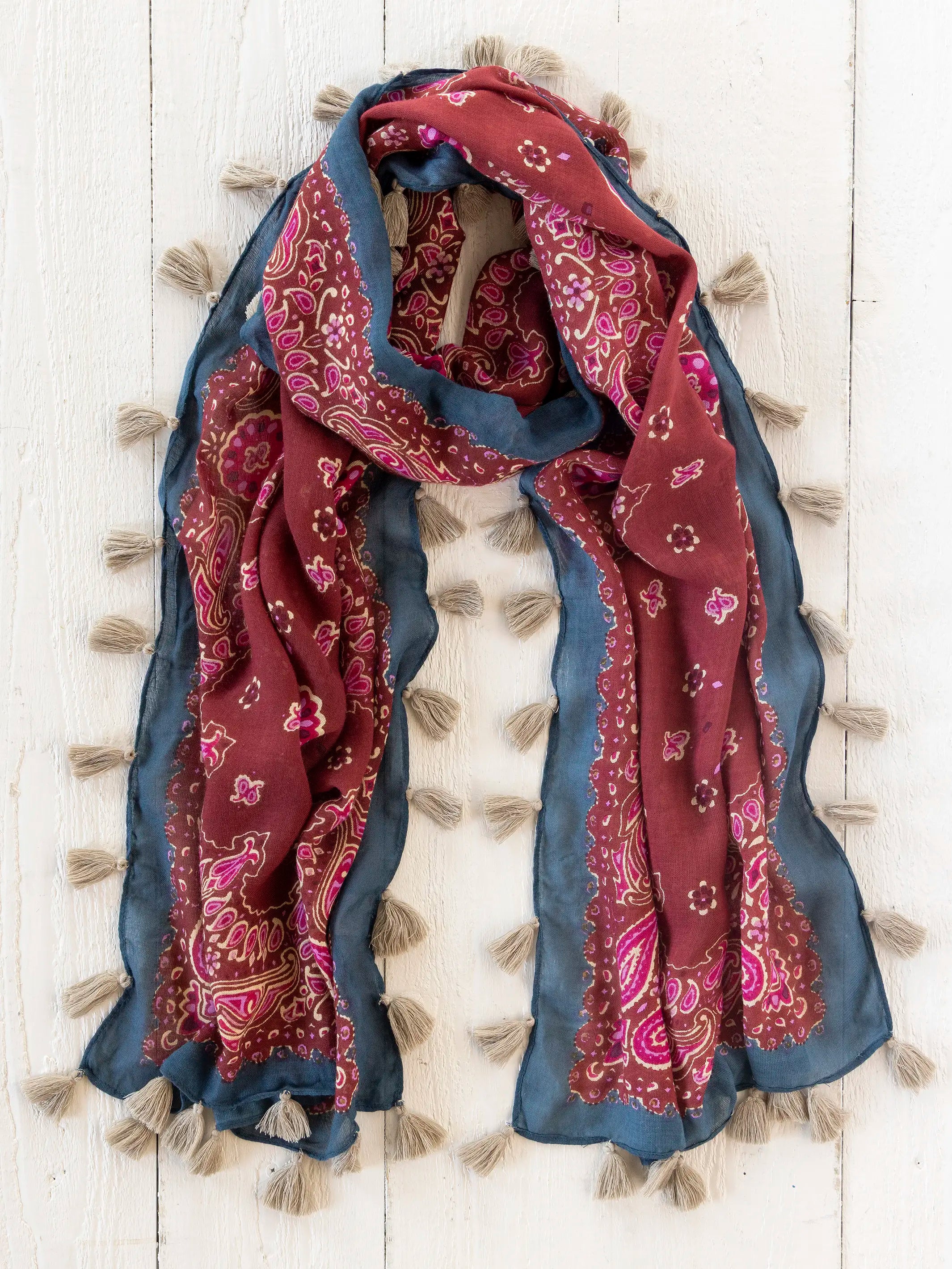 Sayulita Scarf - Brimfield Bandana Ruby