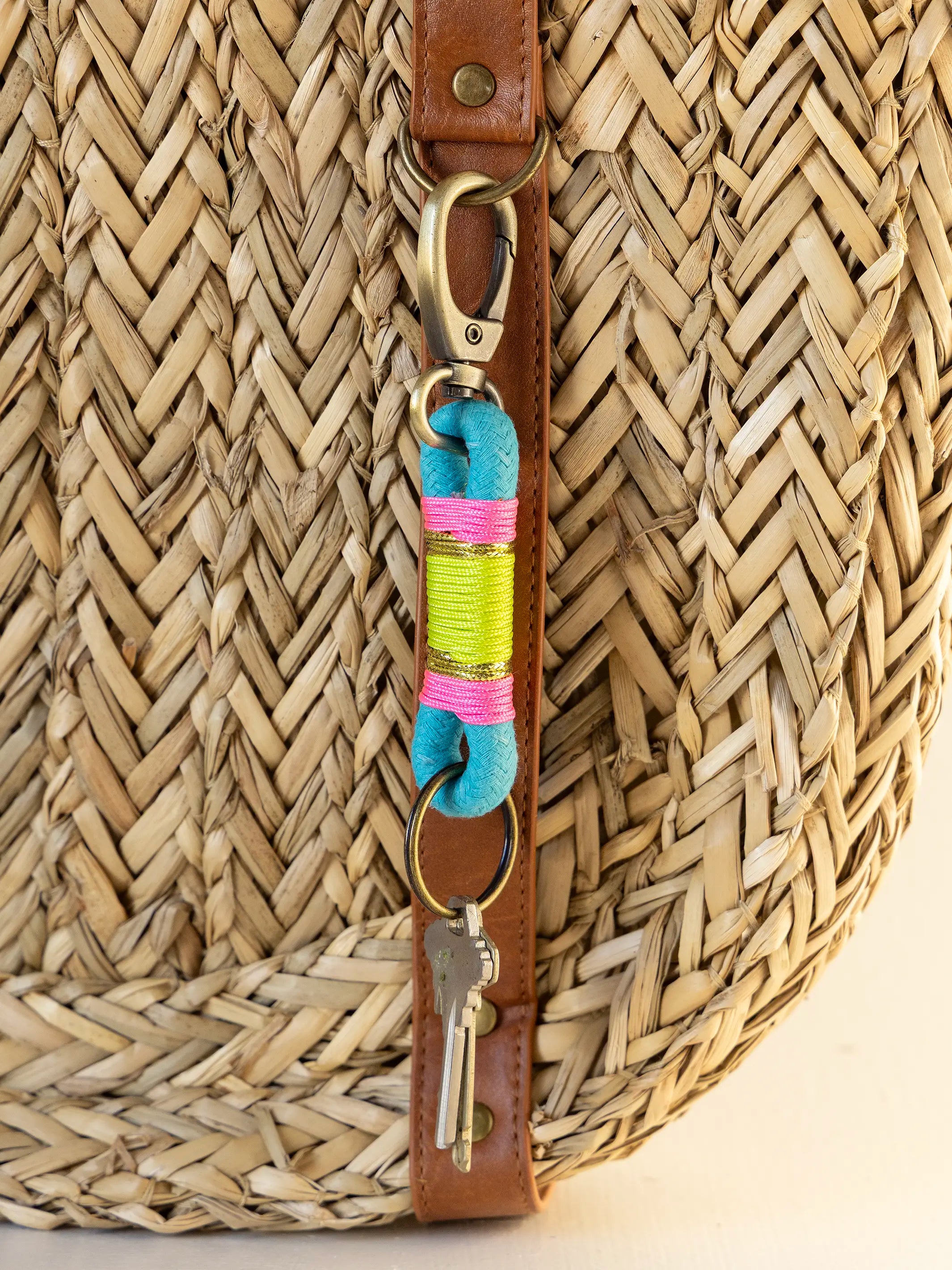 Nautical Rope Keychain - Turquoise