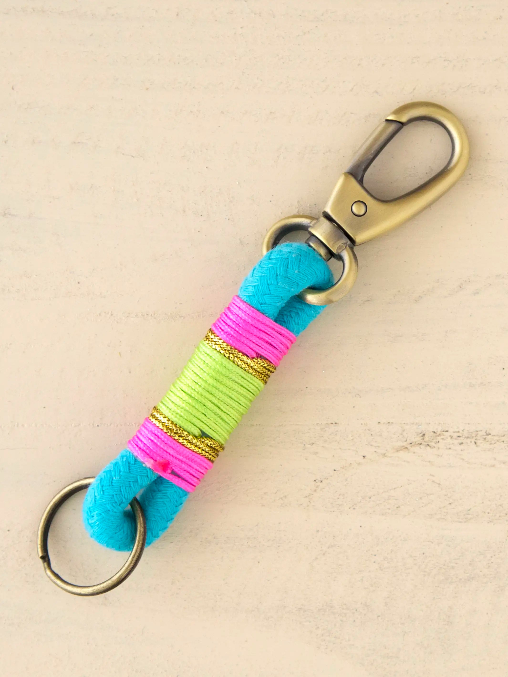 Nautical Rope Keychain - Turquoise
