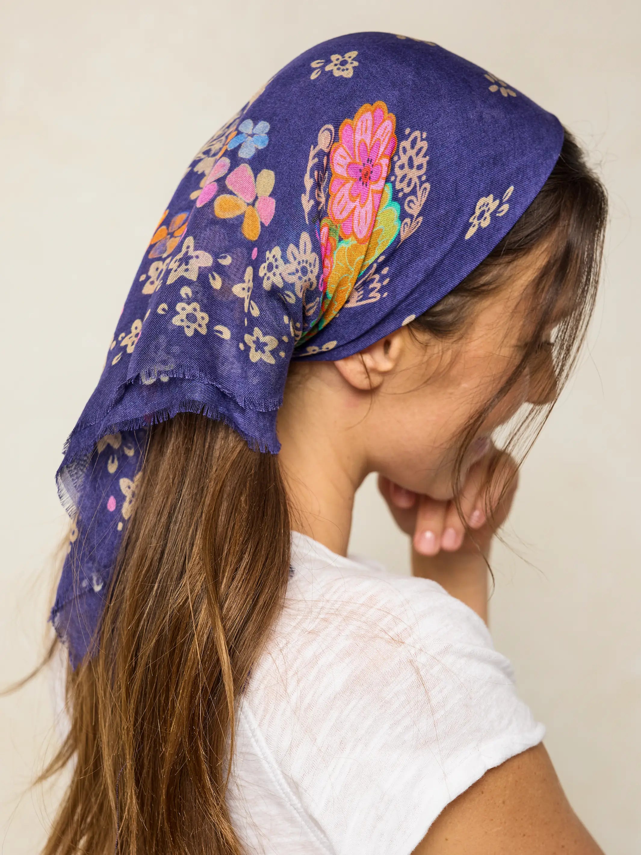 Boho Bandana Scarf - Tropic Bandana Navy