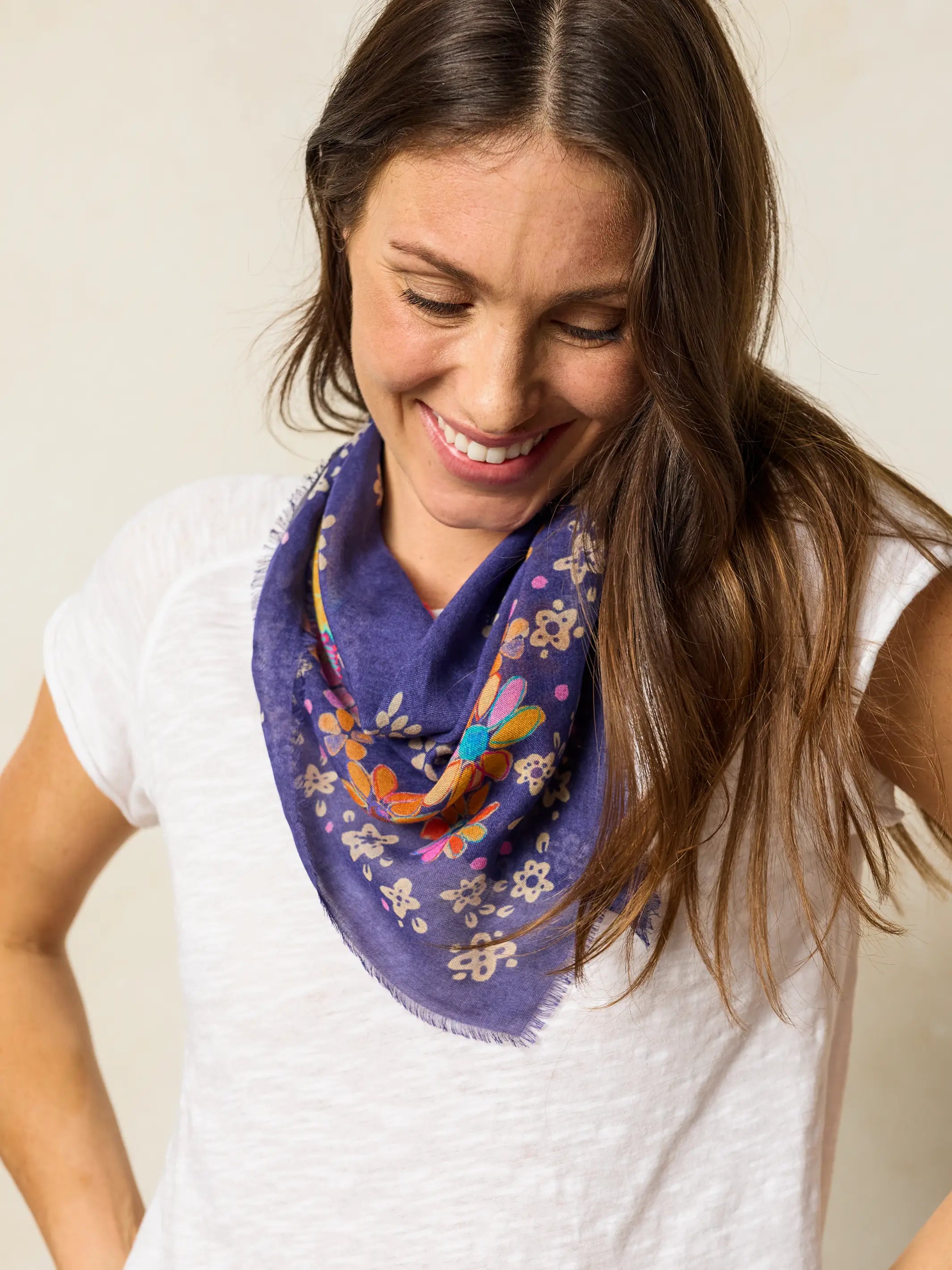 Boho Bandana Scarf - Tropic Bandana Navy