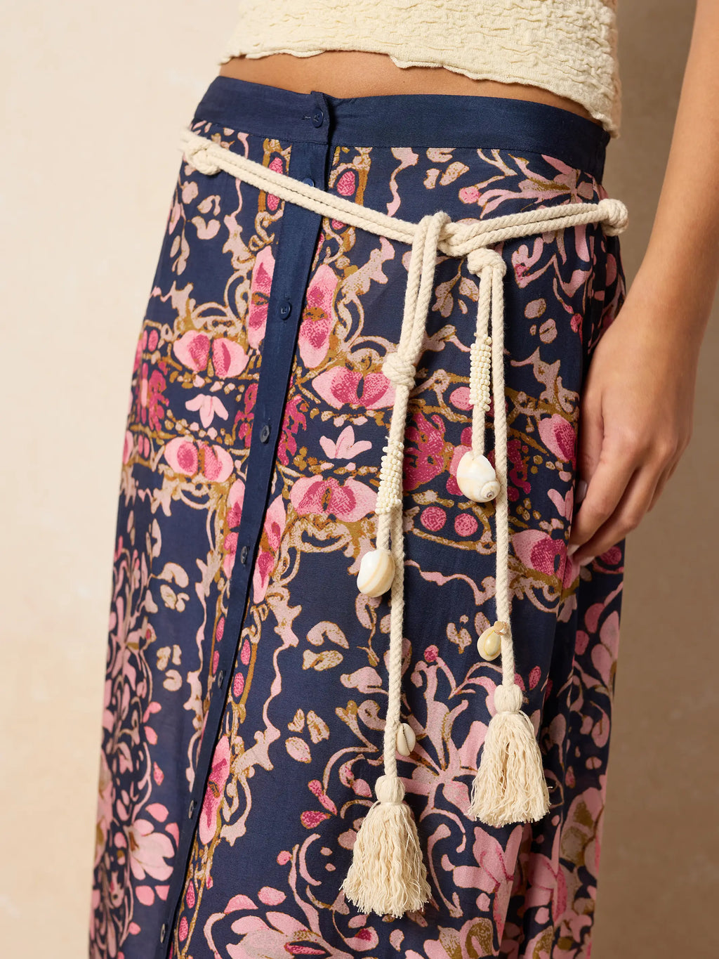 By the Shore Wrap Belt - Cream