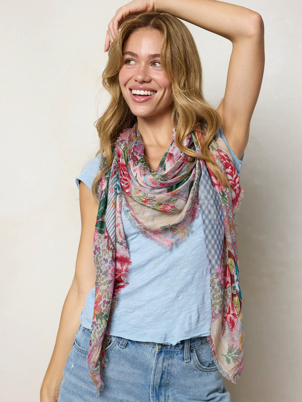 Convertible Scarf -  Pink Vintage Treasure