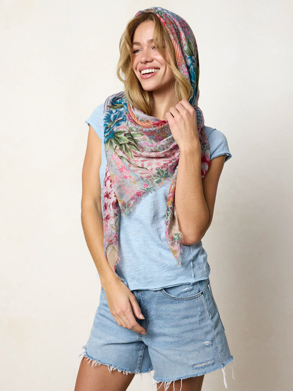 Convertible Scarf -  Pink Vintage Treasure