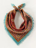 Printed Cotton Bandana - Classic Brick Red