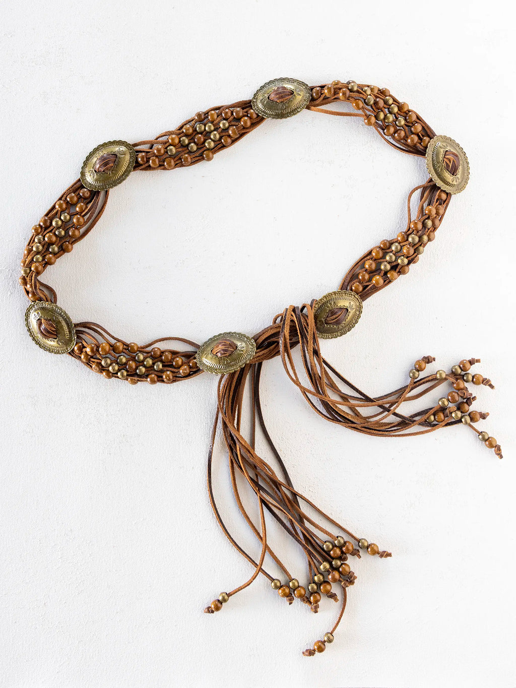 Concho Tassel Belt - Gold