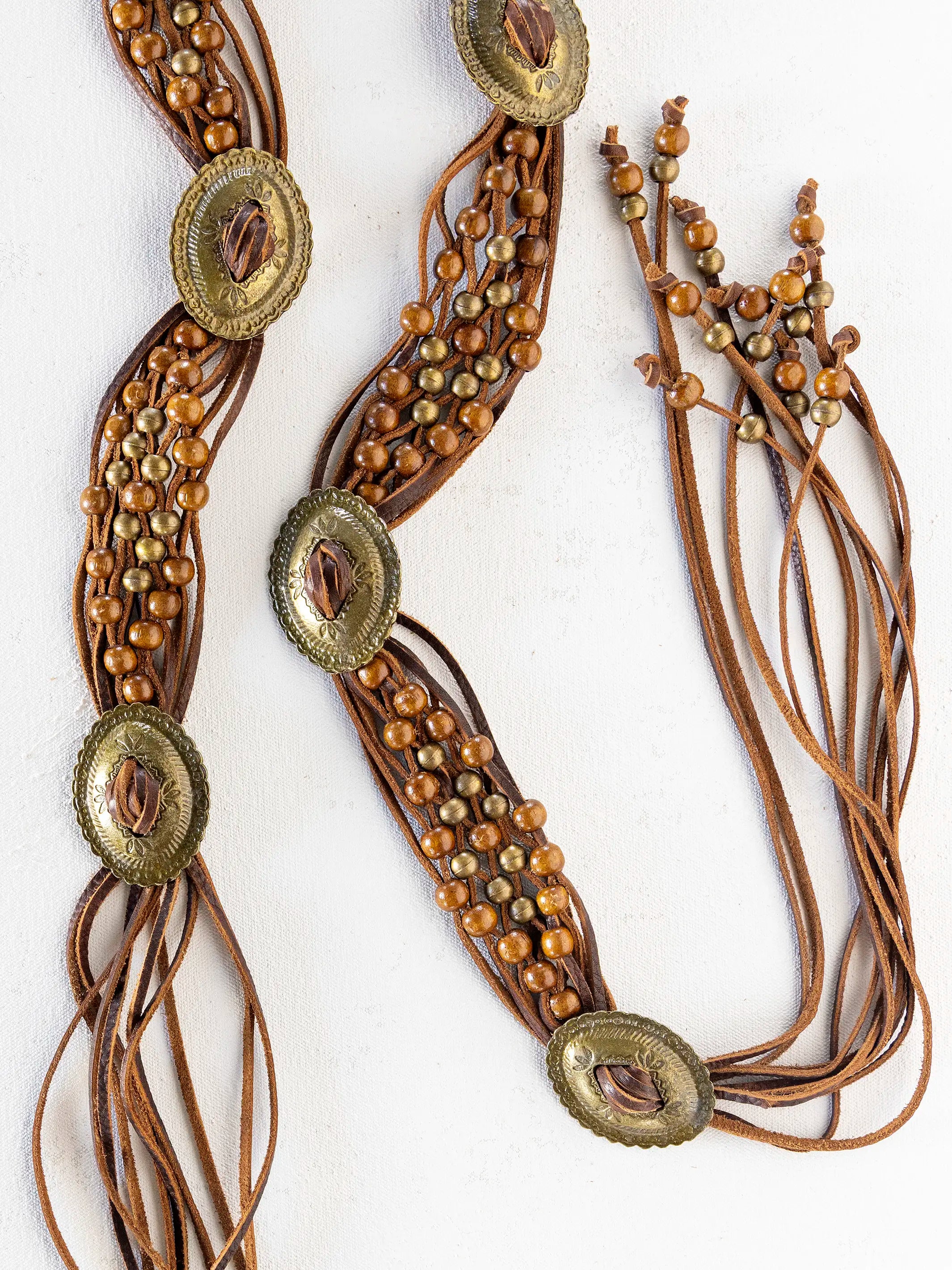 Concho Tassel Belt - Gold