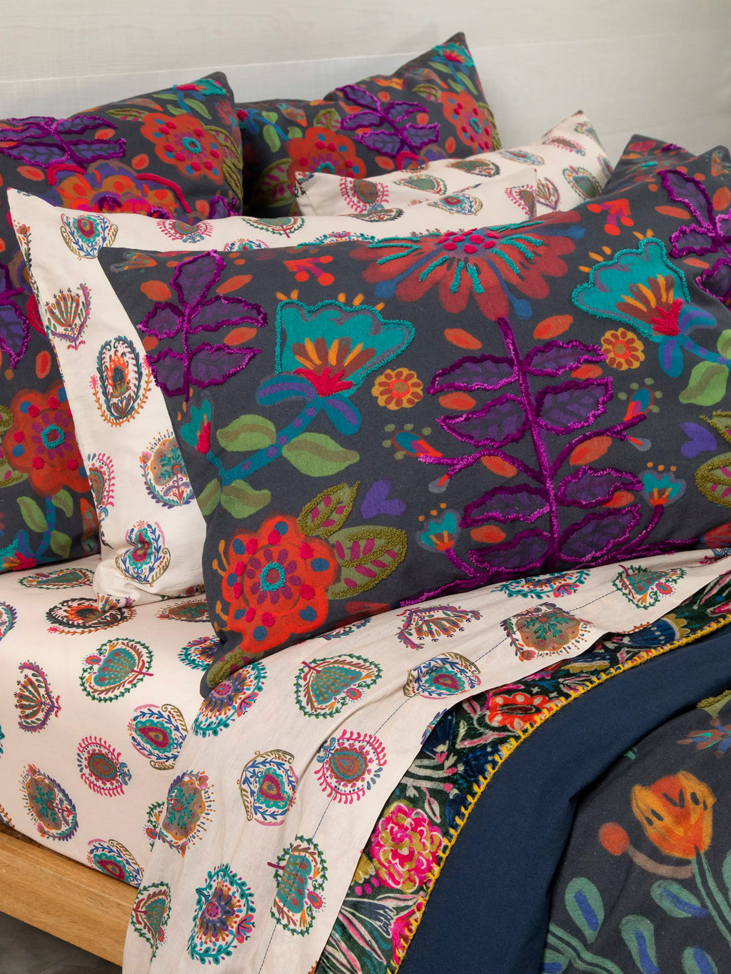 Catalina Cotton Euro Sham - Midnight Garden