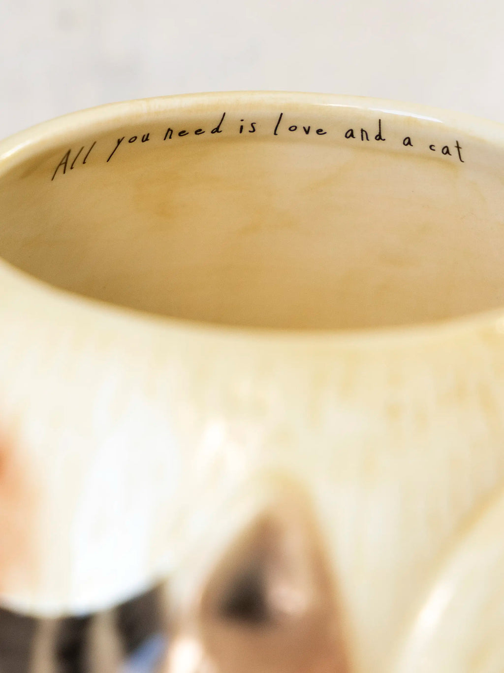 Folk Art Coffee Mug - Cat