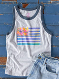 Ringer Tank Top - American Flag