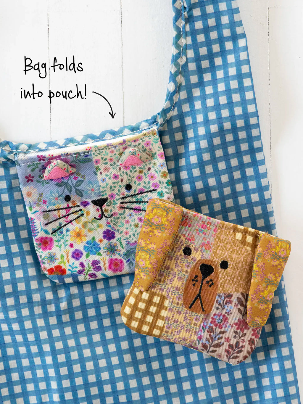 Reusable Market Tote Pouch - Cat