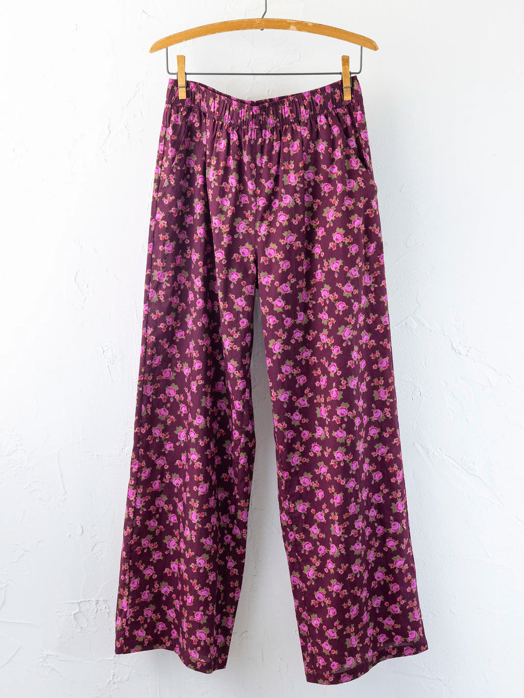 Mix & Match Cotton Pajama Pants - Porto Ditsy Merlot