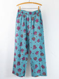 Mix & Match Cotton Pajama Pants - Flower Picking Teal