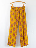 Mix & Match Cotton Pajama Pants - Garden Block Stamp Gold