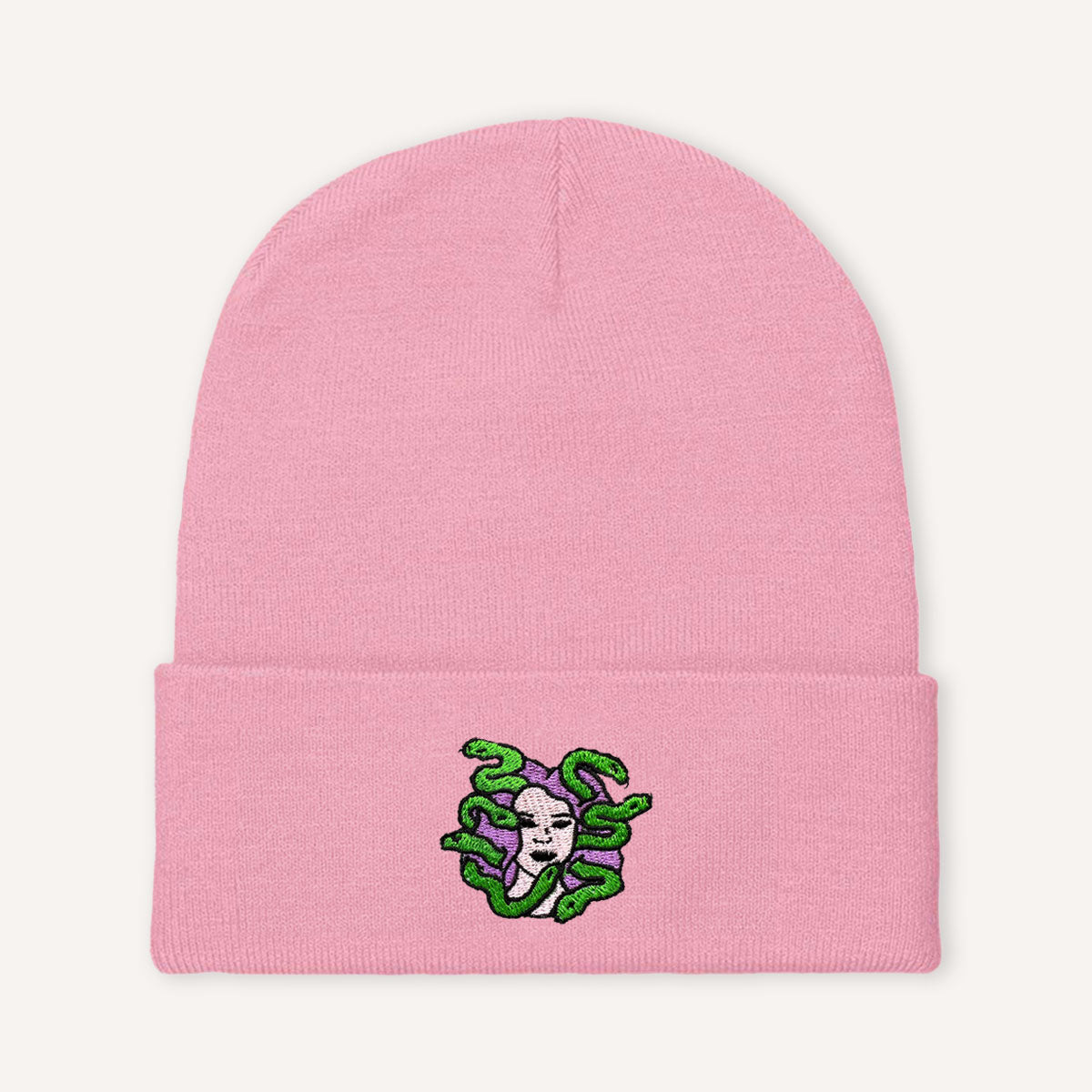 Medusa Embroidered Beanie Hat