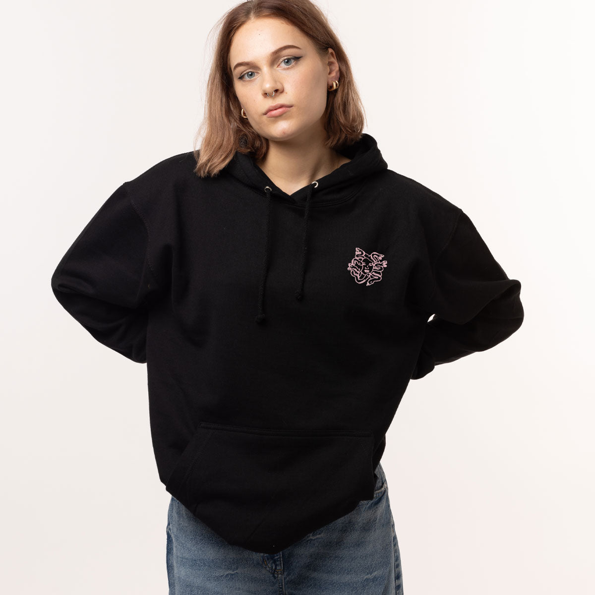 Medusa Embroidered Hoodie