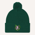 Medusa Embroidered Pom Pom Beanie Hat